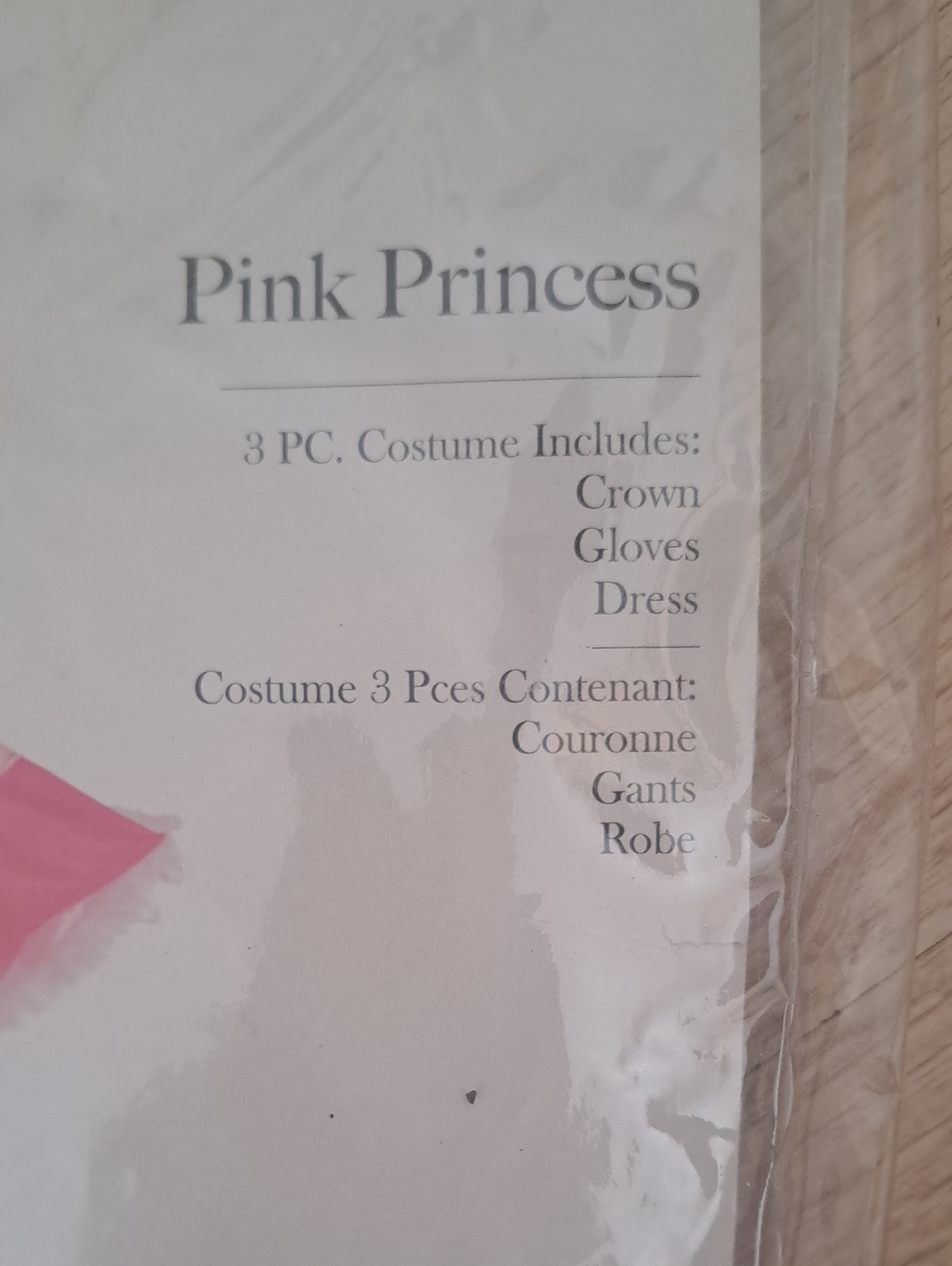 Leg Avenue Pink Two-Tone Princess Dress with Jewel Accent - Picture 6 of 6